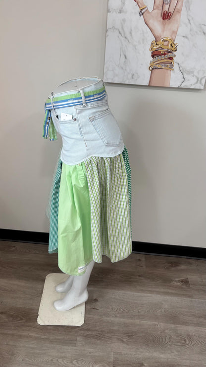 Upcycled Denim Men’s Shirt Skirt | One-of-a-Kind