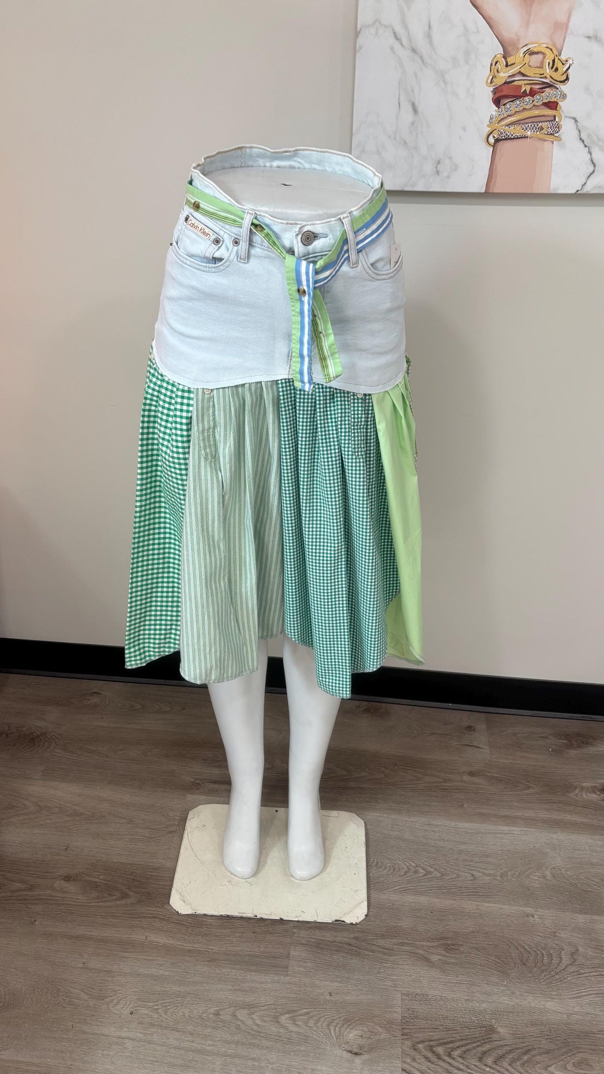 Upcycled Denim Men’s Shirt Skirt | One-of-a-Kind