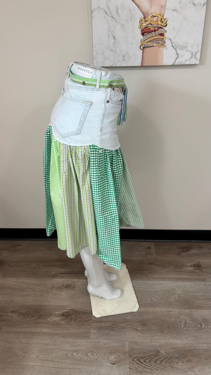 Upcycled Denim Men’s Shirt Skirt | One-of-a-Kind