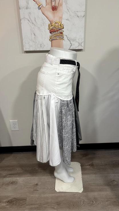 Upcycled Denim Men’s Shirt Skirt | One-of-a-Kind