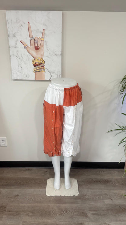 Upcycled Men’s Shirt Balloon Pants | Handmade Boho Pants | Sustainable Lounge Pants | One of a Kind Patchwork Pants