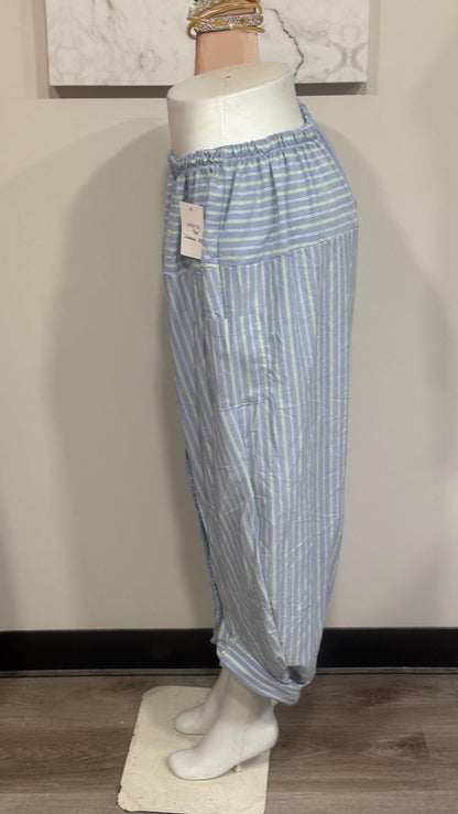 Upcycled Men’s Shirt Balloon Pants | Handmade Boho Pants | Sustainable Lounge Pants | One of a Kind Patchwork Pants